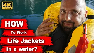 PFD Inflatable Life Jackets vs Regular Life Jackets, testing in a water. What is inside PFD.
