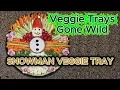Snowman Vegetable Tray for Christmas Fun Kid-Friendly Holiday Veggie Platter
