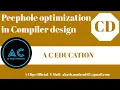 Peephole optimization compiler design CD A C EDUCATION