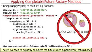 Advanced Java CompletableFuture Features Applying Factory Methods