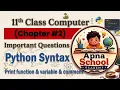 Python syntax print function variable comment easy notes