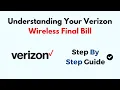 Understanding Your Verizon Wireless Final Bill