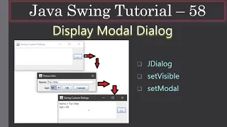 Swing Display Modal Dialog via JDialog Swing Tutorial