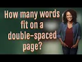 How many words fit on a double-spaced page