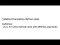 28 Method Overloading Python-style