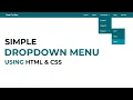 How To Make Simple Dropdown Menu Using HTML CSS