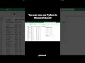 Introducing Python in Excel