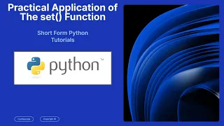 Python set Function Tutorial Remove Duplicates Set Operations for Beginners