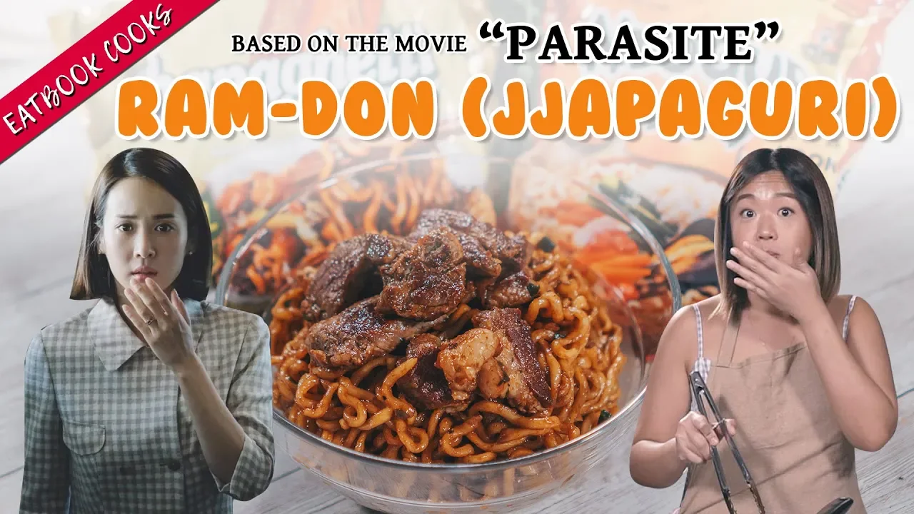 We Recreated Ram-don (Jjapaguri) From The Movie "Parasite"    Eatbook Cooks   EP 9