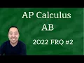 2022 AP Calculus AB Free Response