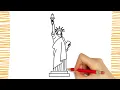 How to Draw a STATUE OF LIBERTY I OBJECTS
