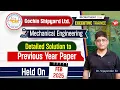 CSL ET Mechanical Engineering held Feb 2025 Detailed Solution to Previous Year Paper