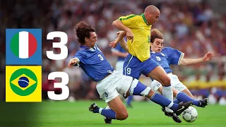 SPETTACOLO Maldini Cannavaro Del Piero Contro Ronaldo R Carlos ITALIA Vs BRASILE 1997 
