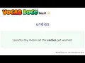 Undies - English Pronunciation Definition Synonyms Antonyms Example Sentence