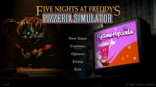 FNAF Pizzeria Simulator Main Menu Animated
