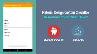 Material Design Custom CheckBox in Android Studio With Java