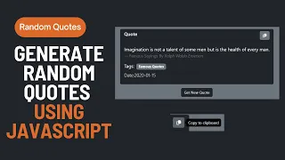 Random Quote Generator And Copy To Clipboard JavaScript Fetch API