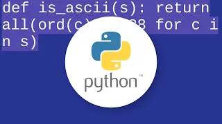 How to check if a string in Python is in ASCII