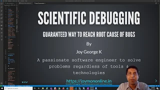 Scientific Debugging - Debugging made easy