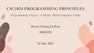 Master Mind Computer Game with Python