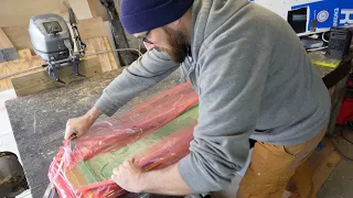 ⛵️Vacuum-infused fiberglass hatches for our hurricane-damaged catamaran.