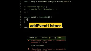 addEventListener javascript tutorial