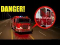 If you ever see this Haunted Ghostly Fire Truck, Drive Away Fast! (It's a trap)
