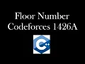 Floor Number Codeforces 1426A Solution with code explanation Hindi