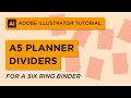 Make Dividers for a Six-Ring Binder A5 in Adobe Illustrator