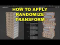Blender - How to use the Randomize Transform