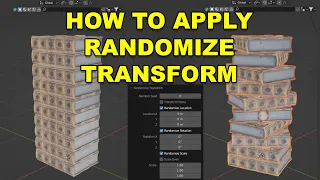 Blender - How to use the Randomize Transform