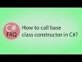 How to call base class constructor from derived class in C