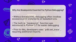 Why Are Breakpoints Essential For Python Debugging - Python Code School