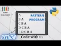 Pattern Code in Python Python for Beginners Code Generator CG