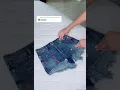 How to fold Jeans shorts two ways