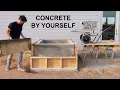 I made a giant concrete tree planter
