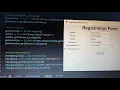 Registration Form in Python Signup form in python Simple form Using tkinter