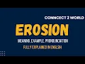 What Does erosion Means Meanings And Definitions With erosion in ENGLISH