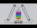 Particle fluid Pistons Elevator Simulation 16