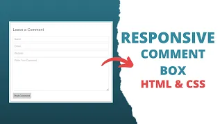 Responsive Comment Box HTML CSS Web Development