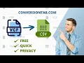 Online VCF to CSV conversion How to convert VCF to CSV online Easy way to convert