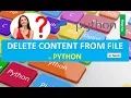 FILE HANDLING DELETING CONTENT FROM FILE IN PYTHON IN HINDI