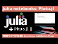 Julia Pluto jl better data science installation and usage - Learn Julia