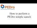 PEDro simple search - English