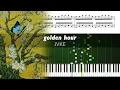 Download Lagu JVKE - ​golden hour - ACCURATE Piano Tutorial + SHEETS