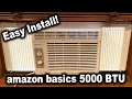 How to Install Amazon Basics 5000 BTU Window Air Conditioner Real-Time AC Installation