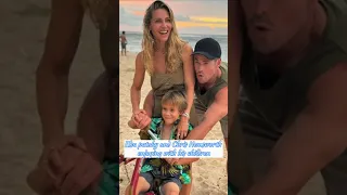Chris Hemsworth and his wife Elsa pataky with children