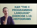 Codereview K R The C Programming Language exercise 1-13 histograms