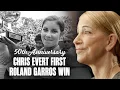 Chrissie Evert celebrates the 50th Anniversary of her first Roland Garros title