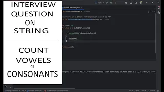 3 Java Program to Count Vowels and Consonants String Interview Question